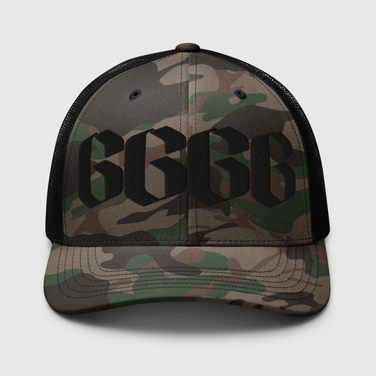6666 Camouflage trucker hat