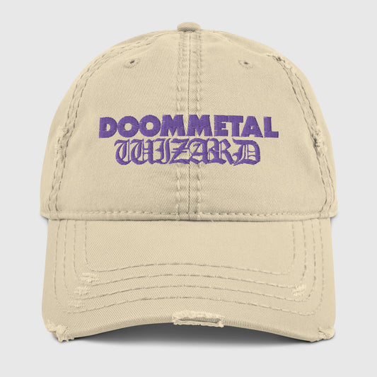 Doom Metal Wizard Distressed Hat