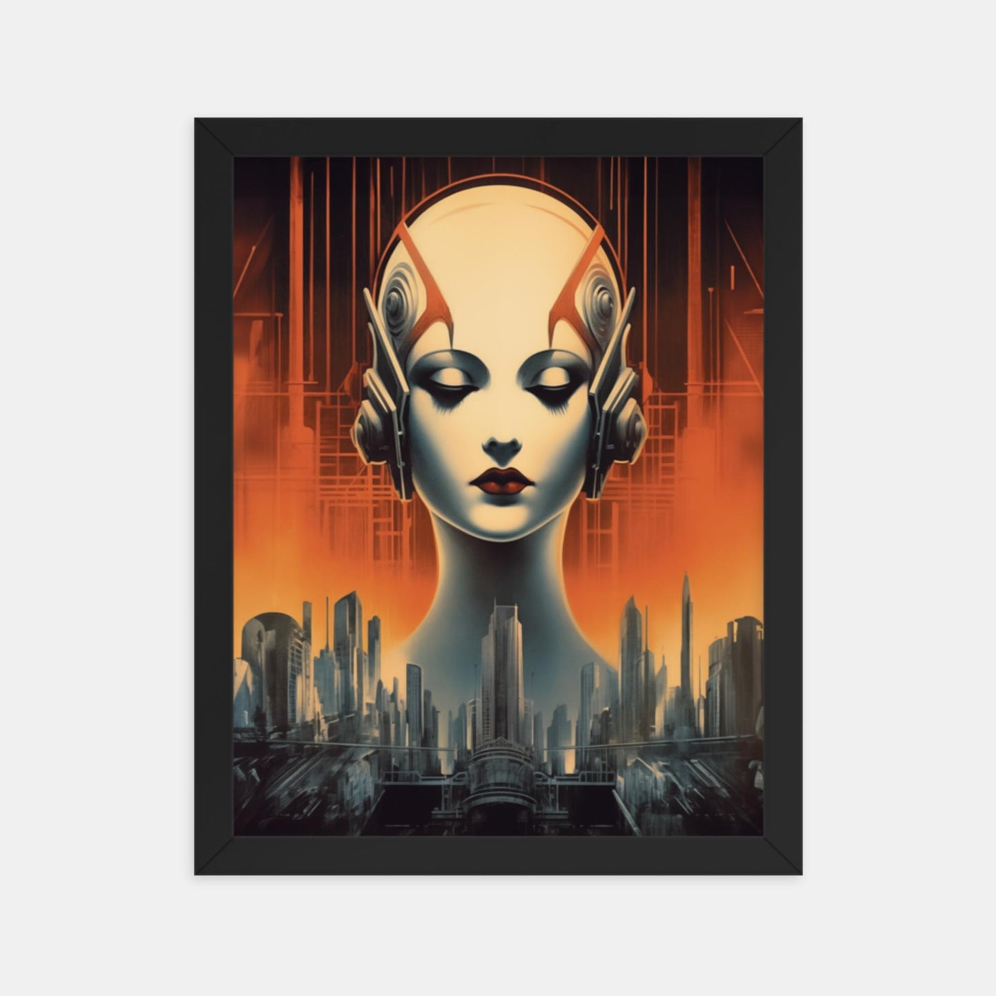 The robot Maria, a symbol of creation and destruction. Tribute Framed Print
