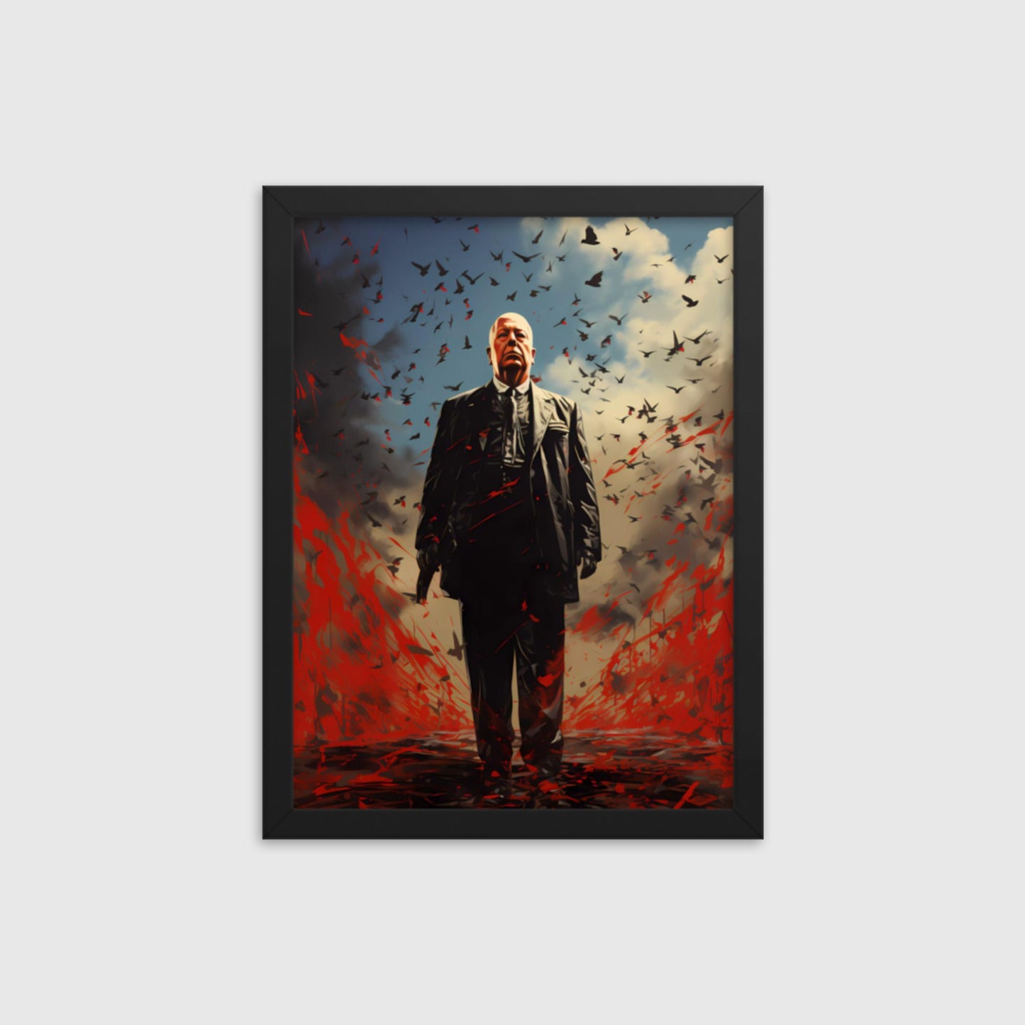 Alfred Hitchcock Tribute Framed Print