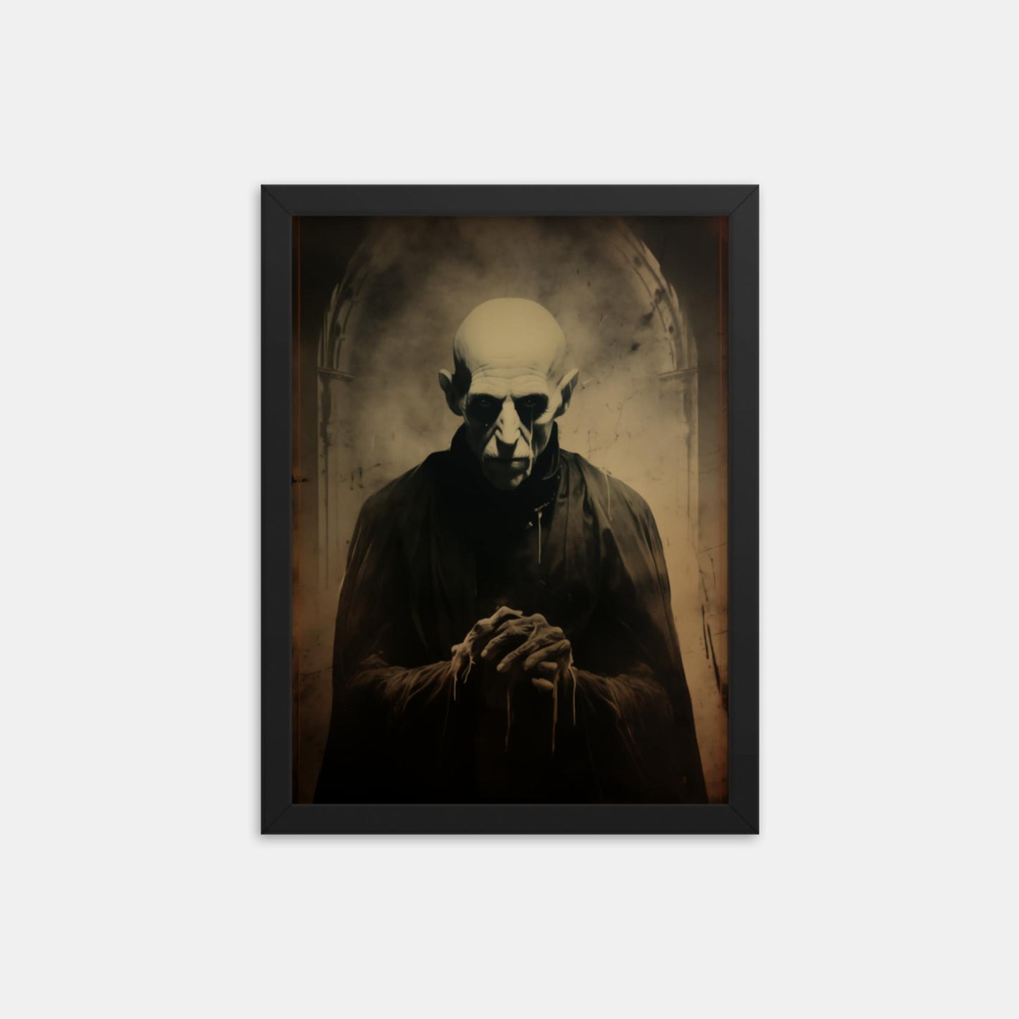Beware the shadow of Nosferatu, the vampire. Tribute Framed Print