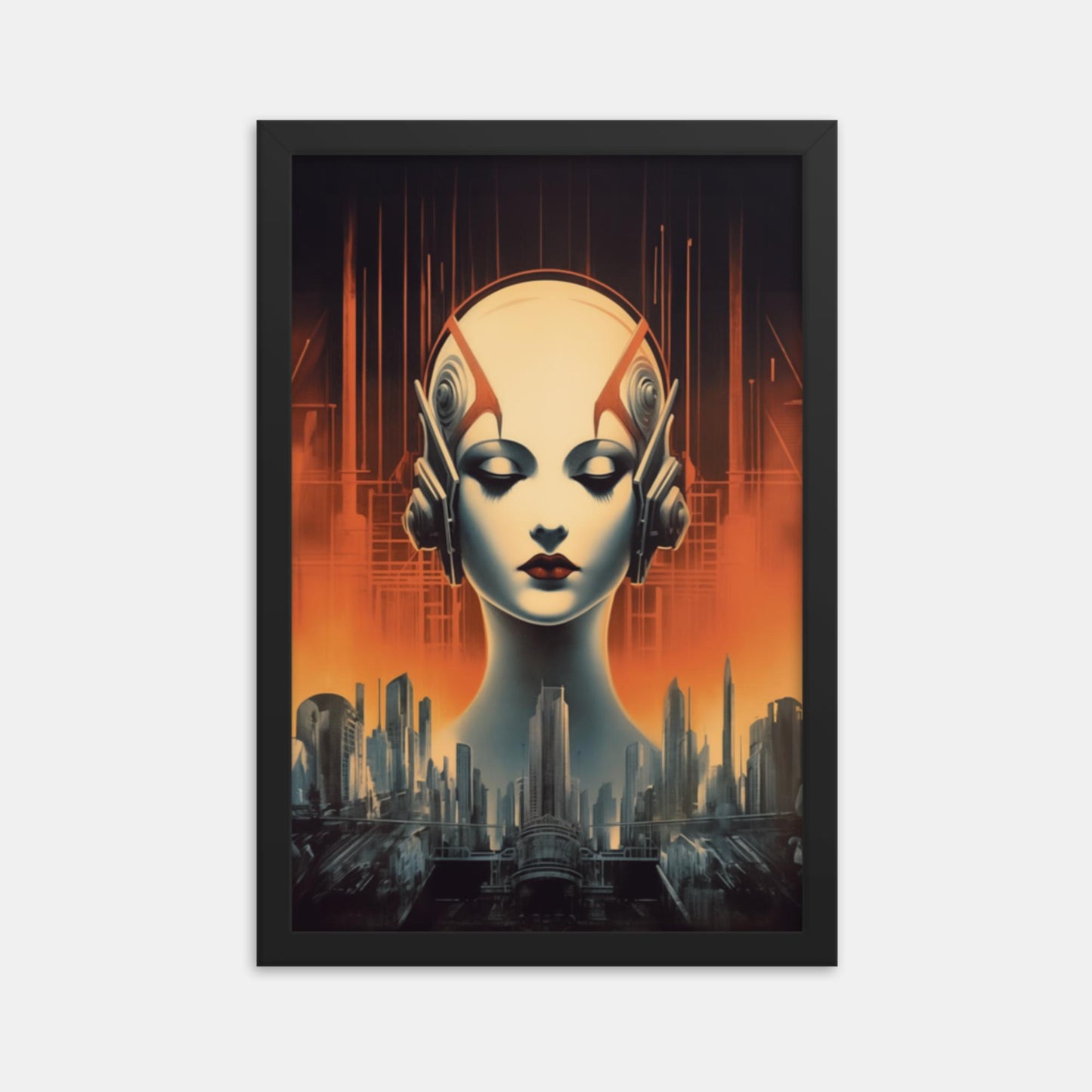 The robot Maria, a symbol of creation and destruction. Tribute Framed Print