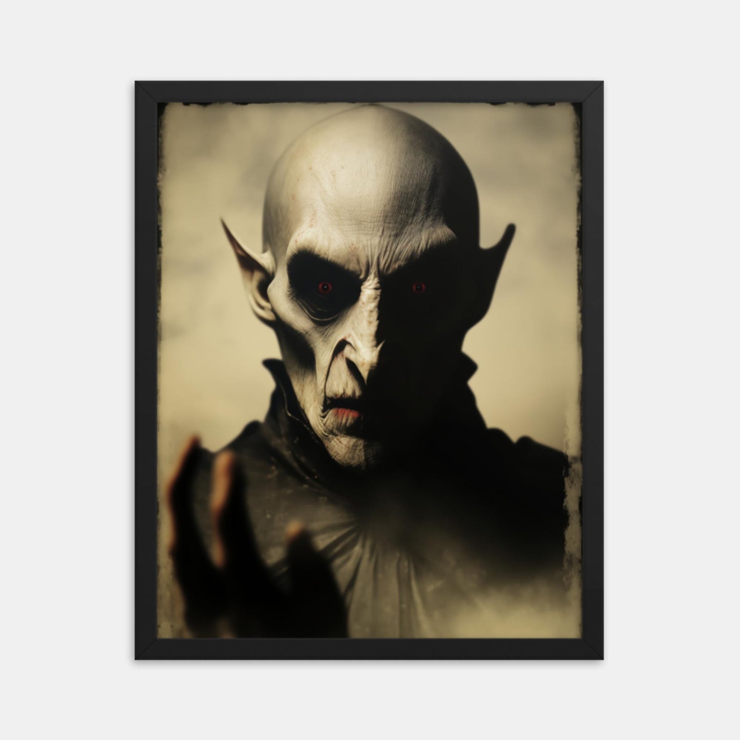 Nosferatu lurks in the night. Tribute Framed Print