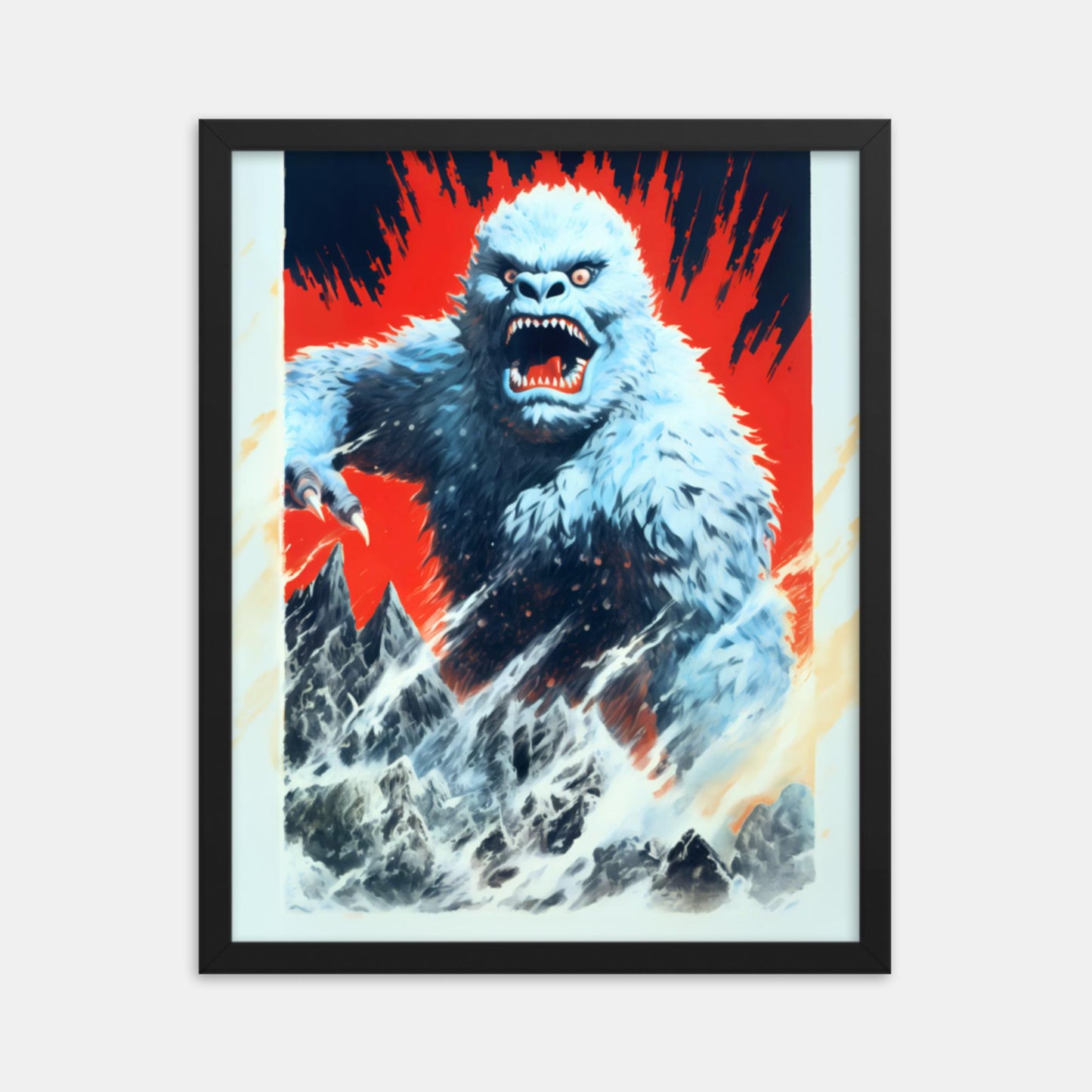 Yeti the Snow Creature Framed Print