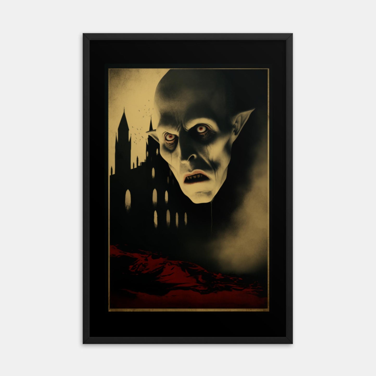 Nosferatu, a creature of darkness. Tribute Framed Print