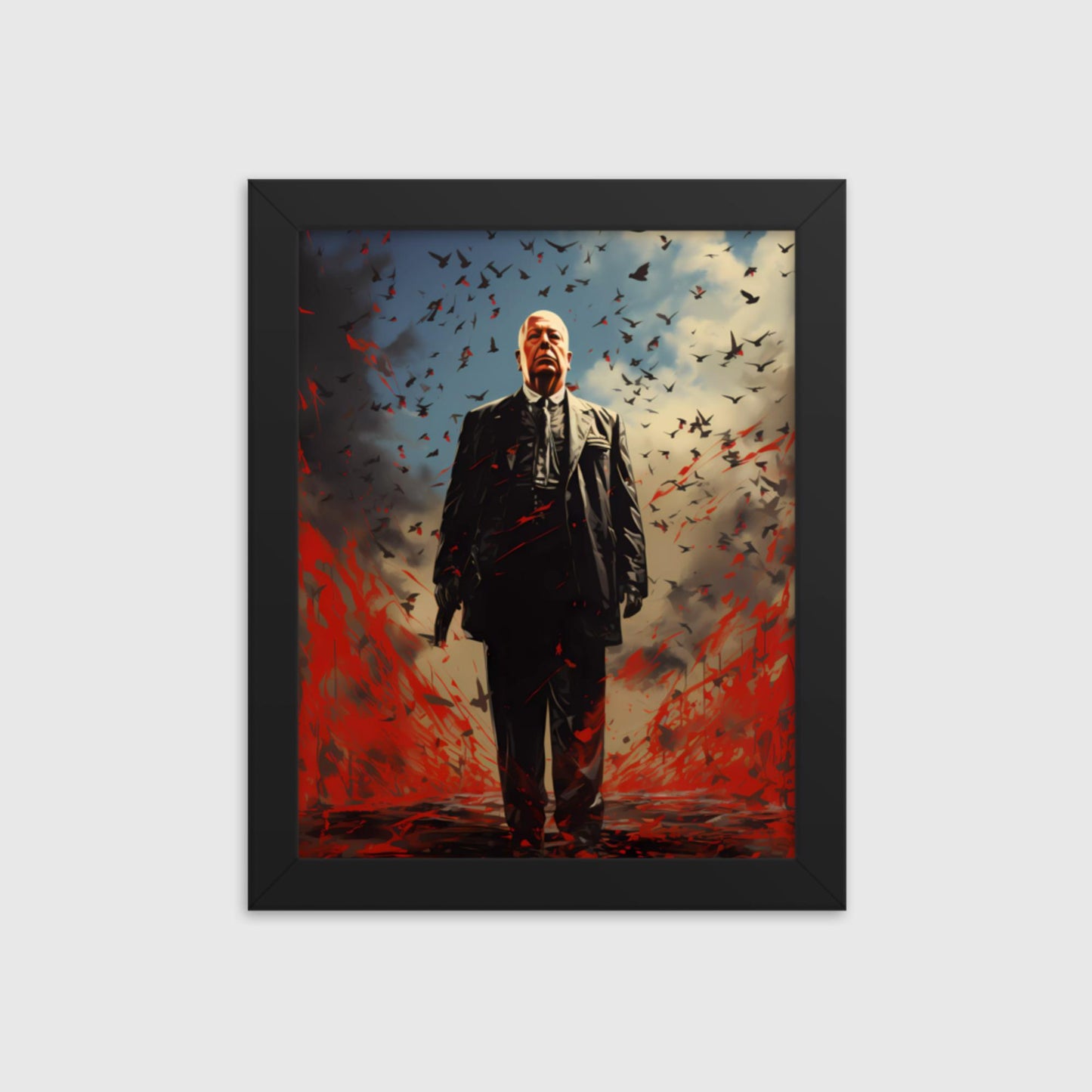 Alfred Hitchcock Tribute Framed Print
