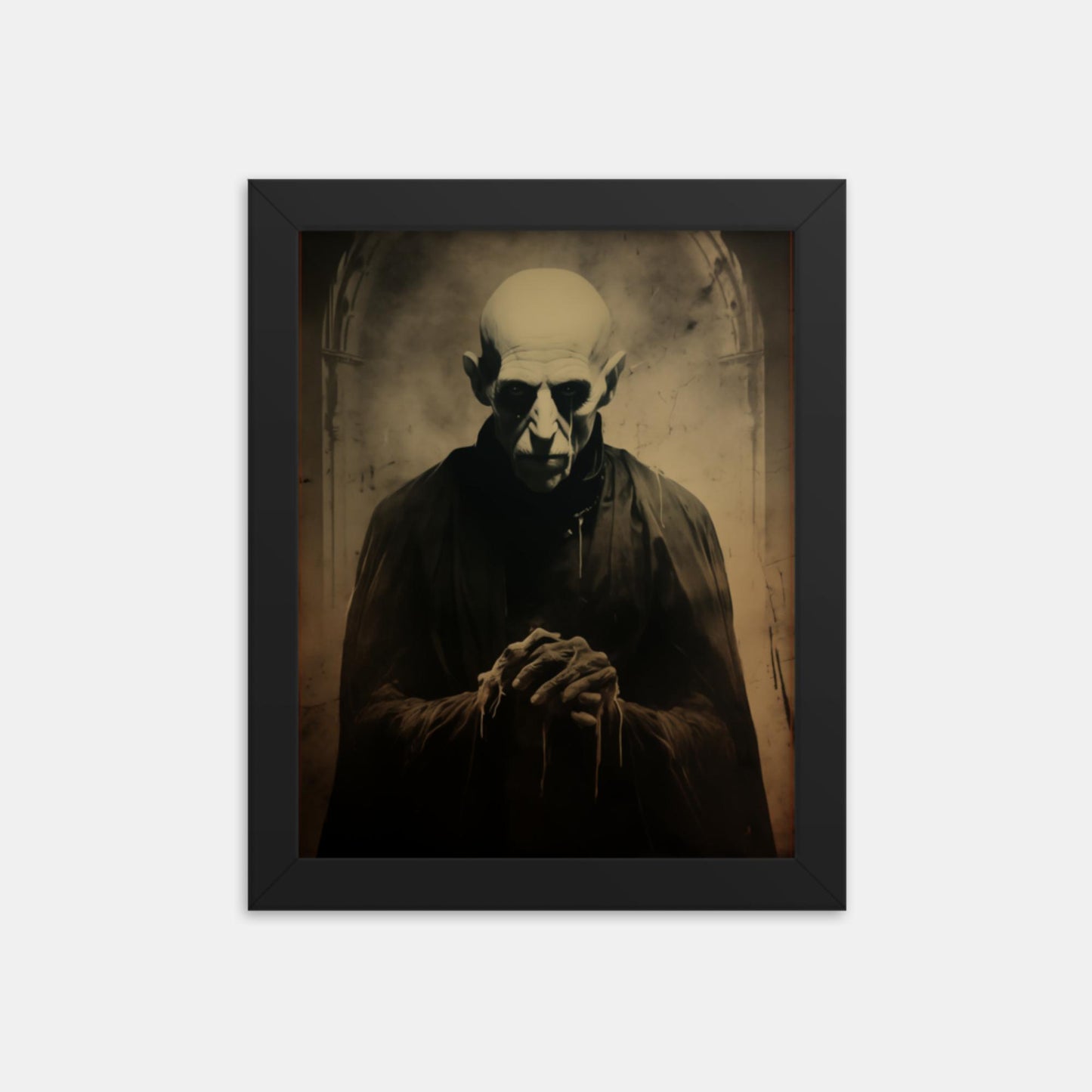 Beware the shadow of Nosferatu, the vampire. Tribute Framed Print