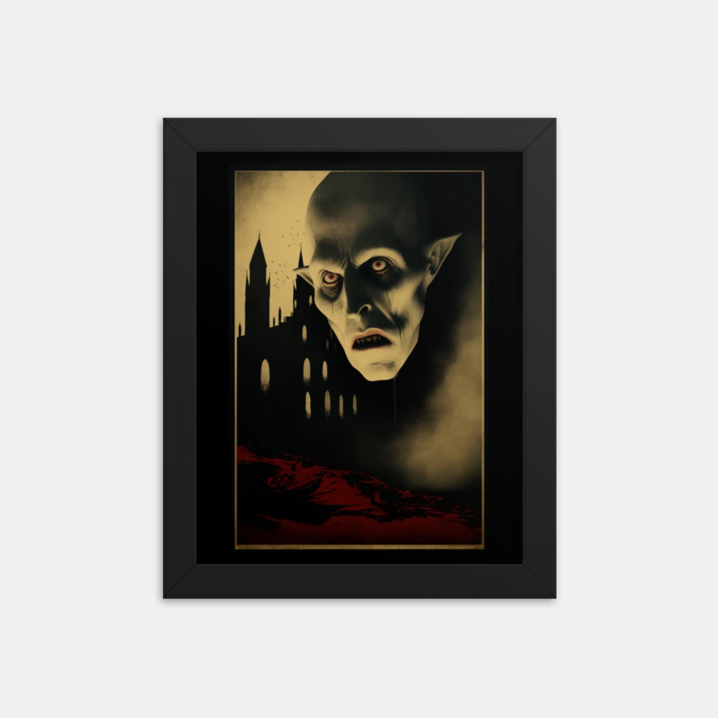 Nosferatu, a creature of darkness. Tribute Framed Print