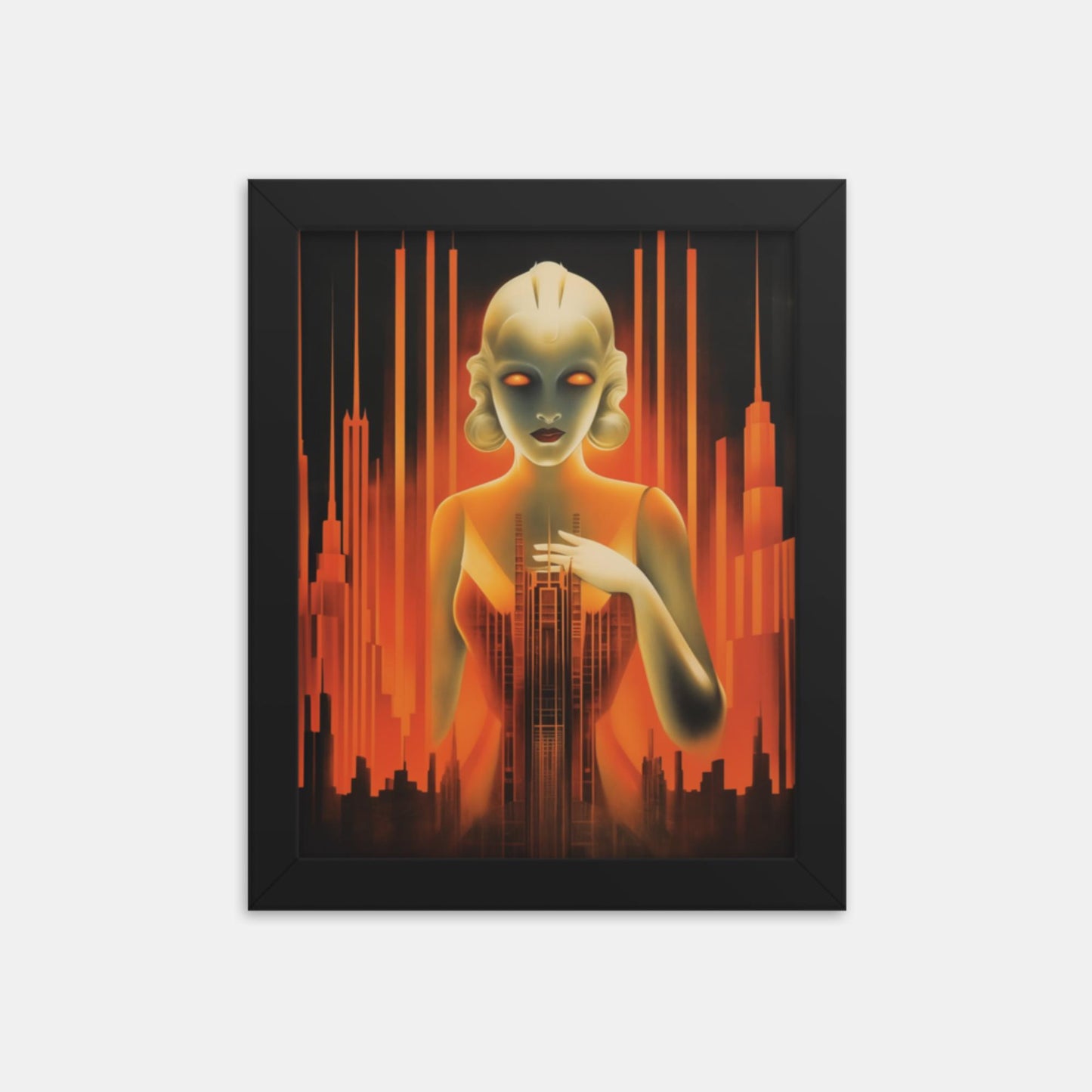 Maria, a robot with the allure of a woman. Tribute Framed Print