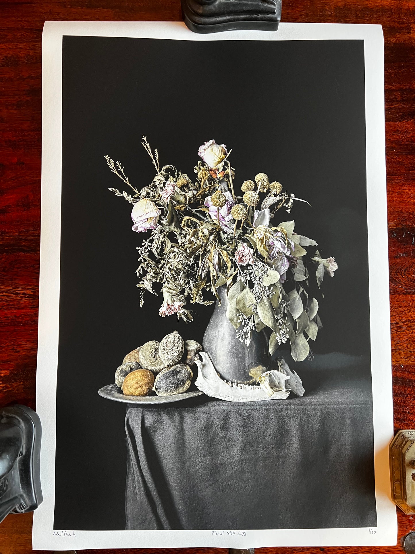 Neal Auch, Floral Still Life - Signed Print